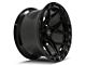 4Play 4P55 Gloss Black with Brushed Face 5-Lug Wheel; 22x12; -44mm Offset (05-11 Dakota)