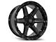 4Play 4P63 Gloss Black with Brushed Face 5-Lug Wheel; 22x10; -18mm Offset (05-11 Dakota)