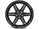 4Play 4P63 Gloss Black with Brushed Face 5-Lug Wheel; 22x12; -44mm Offset (05-11 Dakota)