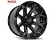 4Play 4P83 Gloss Black with Brushed Face 5-Lug Wheel; 22x12; -44mm Offset (05-11 Dakota)