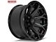 4Play 4P83 Gloss Black with Brushed Face 5-Lug Wheel; 22x12; -44mm Offset (05-11 Dakota)