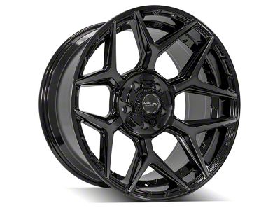 4Play 4P06 Gloss Black with Brushed Face 6-Lug Wheel; 20x10; -18mm Offset (21-24 F-150)