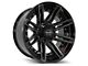 4Play 4P08 Gloss Black with Brushed Face 8-Lug Wheel; 20x10; -24mm Offset (06-08 RAM 1500 Mega Cab)