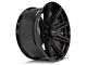 4Play 4P08 Gloss Black with Brushed Face 8-Lug Wheel; 22x10; -24mm Offset (06-08 RAM 1500 Mega Cab)