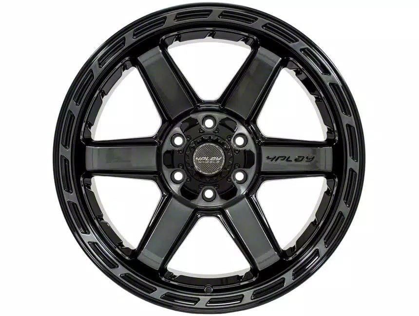 4Play RAM 1500 4P63 Gloss Black with Brushed Face 6-Lug Wheel; 22x12 ...