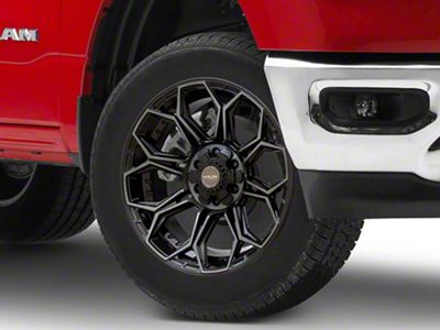 4Play 4P83 Brushed Black 6-Lug Wheel; 20x10; -18mm Offset (19-25 RAM 1500)