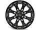 4Play 4P83 Gloss Black with Brushed Face 5-Lug Wheel; 22x10; -18mm Offset (02-08 RAM 1500, Excluding Mega Cab)