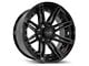 4Play 4P08 Gloss Black with Brushed Face 8-Lug Wheel; 22x10; -24mm Offset (19-24 RAM 2500)