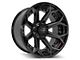 4Play 4P80R Gloss Black with Brushed Face 8-Lug Wheel; 22x12; -44mm Offset (19-24 RAM 3500 SRW)