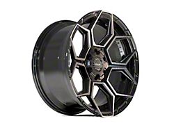 4Play Sport2.0 4PS26 Gloss Black with Brushed Face and Tinted Clear 6-Lug Wheel; 20x9; -6mm Offset (24-25 Ranger)