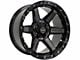 4Play 4P63 Gloss Black with Brushed Face 6-Lug Wheel; 22x12; -44mm Offset (19-25 Sierra 1500)