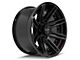 4Play 4P08 Gloss Black with Brushed Face 8-Lug Wheel; 20x10; -24mm Offset (07-10 Sierra 2500 HD)