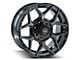 4Play 4P06 Brushed Black 8-Lug Wheel; 20x9; 0mm Offset (20-24 Sierra 3500 HD SRW)