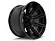 4Play 4P08 Gloss Black with Brushed Face 8-Lug Wheel; 22x12; -44mm Offset (07-10 Sierra 3500 HD SRW)