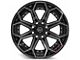 4Play 4P80R Gloss Black with Brushed Face 8-Lug Wheel; 22x10; -24mm Offset (07-10 Sierra 3500 HD SRW)