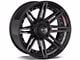 4Play 4P08 Gloss Black with Brushed Face 6-Lug Wheel; 22x12; -44mm Offset (19-25 Silverado 1500)