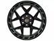 4Play 4P55 Gloss Black with Brushed Face 6-Lug Wheel; 24x12; -44mm Offset (19-24 Silverado 1500)