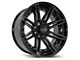 4Play 4P08 Gloss Black with Brushed Face 8-Lug Wheel; 22x10; -24mm Offset (07-10 Silverado 2500 HD)