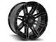 4Play 4P08 Gloss Black with Brushed Face 8-Lug Wheel; 22x10; -24mm Offset (07-10 Silverado 2500 HD)