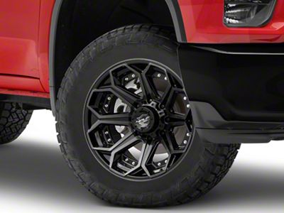 4Play 4P80R Brushed Black 8-Lug Wheel; 20x9; 0mm Offset (20-25 Silverado 2500 HD)