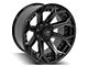 4Play 4P80R Gloss Black with Brushed Face 8-Lug Wheel; 22x12; -44mm Offset (07-10 Silverado 2500 HD)