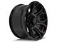 4Play 4P70 Gloss Black with Brushed Face 8-Lug Wheel; 20x10; -24mm Offset (07-10 Silverado 3500 HD SRW)