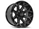 4Play 4P80R Gloss Black with Brushed Face 8-Lug Wheel; 20x10; -24mm Offset (07-10 Silverado 3500 HD SRW)