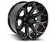 4Play 4P80R Gloss Black with Brushed Face 8-Lug Wheel; 20x10; -24mm Offset (07-10 Silverado 3500 HD SRW)