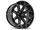 4Play 4P80R Gloss Black with Brushed Face 8-Lug Wheel; 22x10; -24mm Offset (07-10 Silverado 3500 HD SRW)