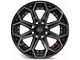 4Play 4P80R Gloss Black with Brushed Face 8-Lug Wheel; 22x10; -24mm Offset (07-10 Silverado 3500 HD SRW)