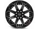 4Play 4P80R Gloss Black with Brushed Face 8-Lug Wheel; 22x12; -44mm Offset (07-10 Silverado 3500 HD SRW)