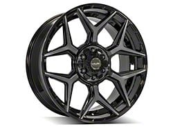 4Play 4P06 Brushed Black 6-Lug Wheel; 22x9; 12mm Offset (21-24 Yukon)