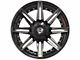 4Play 4P08 Gloss Black with Brushed Face 6-Lug Wheel; 22x12; -44mm Offset (21-24 Yukon)