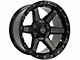 4Play 4P63 Gloss Black with Brushed Face 6-Lug Wheel; 22x12; -44mm Offset (21-24 Yukon)