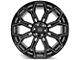 4Play 4P83 Gloss Black with Brushed Face 6-Lug Wheel; 24x12; -44mm Offset (21-24 Yukon)