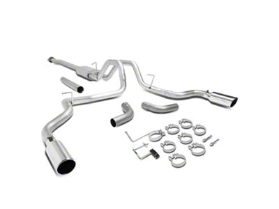 Dual Exhaust System with Polished Tips; Rear Exit (15-20 5.0L F-150)