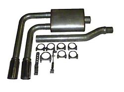 2.50-Inch Stainless Dual Exhaust System with HVS Welded Muffler; Middle Side Exit (97-03 5.4L F-150, Excluding Lightning)