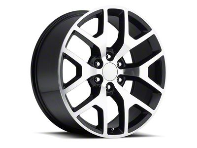 2014 Sierra Replica Gloss Black Machined 6-Lug Wheel; 20x9; 27mm Offset (99-06 Sierra 1500)