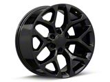 Chevy Snowflake Replica Gloss Black 6-Lug Wheel; 20x9; 27mm Offset (99-06 Sierra 1500)