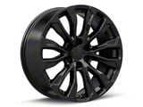 CV30 Gloss Black 6-Lug Wheel; 22x9; 28mm Offset (99-06 Sierra 1500)