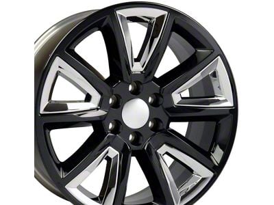 CV73 Gloss Black 6-Lug Wheel; 20x8.5; 24mm Offset (99-06 Sierra 1500)