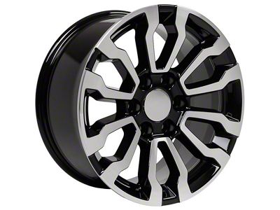 CV35 Black Machined 6-Lug Wheel; 18x8.5; 24mm Offset (99-06 Silverado 1500)