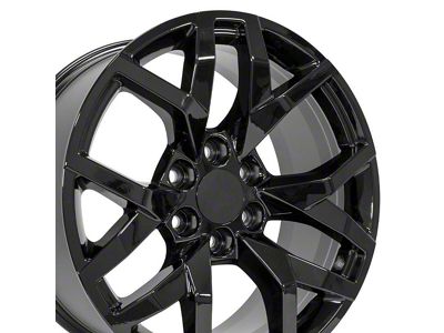 CV66 Black 6-Lug Wheel; 22x9; 28mm Offset (99-06 Silverado 1500)