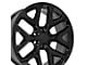 CV98B Black 6-Lug Wheel; 22x9; 24mm Offset (99-06 Silverado 1500)