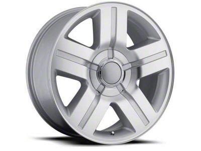 Texas Silverado Replica Silver Machined 6-Lug Wheel; 22x9; 31mm Offset (99-06 Silverado 1500)
