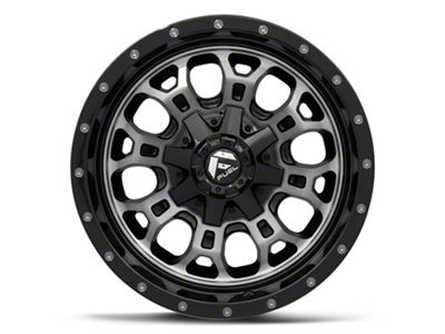 Fuel Wheels Crush Gloss Machined Double Dark Tint 6-Lug Wheel; 18x9; -12mm Offset (2024 Ranger)