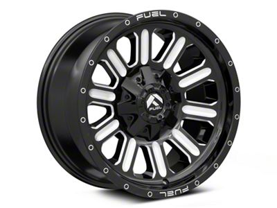 Fuel Wheels Hardline Gloss Black Milled 6-Lug Wheel; 18x9; 2mm Offset (2024 Ranger)