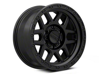 KMC Mesa Satin Black with Gloss Black Lip 6-Lug Wheel; 17x8.5; 0mm Offset (23-24 Canyon)