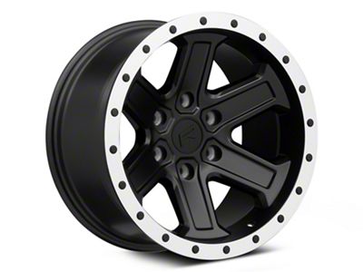 Rovos Wheels Tenere Matte Black with Machined Lip 6-Lug Wheel; 17x9; -15mm Offset (07-14 Tahoe)