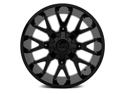 Hardrock Offroad Affliction Gloss Black 6-Lug Wheel; 20x12; -44mm Offset (2024 Ranger)